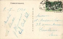 VINTAGE POSTCARD Fontainebleau the Castle and the Pond with Carps