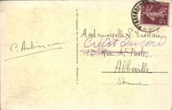 POSTAL Estrasburgo de la VENDIMIA vista hacia la catedral