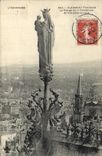 VINTAGE POSTCARD Clermont Ferrand the Virgin of the Cathedral and Panoramic View