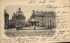 CPA Bordeaux Place de la Bourse et Fontaine des Trois Graces