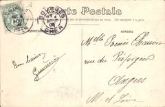 POSTAL Bourges de la VENDIMIA la catedral vista de los bordes de Auron