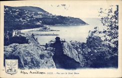 CPA Nice Vue Vers le Mont Boron