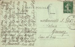 VINTAGE POSTCARD Rodez the Bell-tower of the Cathedral and the Place of the ISCED