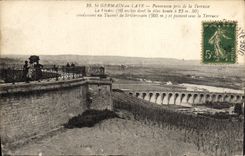 CPA St Germain en Laye Panorama Pris de la terrasse Le viaduc