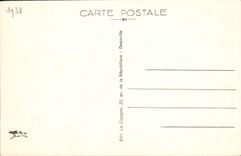 POSTAL Deauville de la VENDIMIA la playa florecida el lavabo de los barcos de los yates