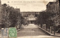 VINTAGE POSTCARD Berck Beach Hotel Joining of the Dunes and Avenue of the church