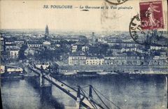 CPA Toulouse La Garonne et la Vue Generale