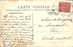 VINTAGE POSTCARD Champigny with the Game preserve By the Right Bank Boats