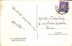 VINTAGE POSTCARD Trawl-nets On the Marne Garden and Canal of Jard