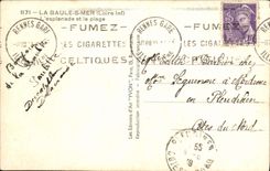 MODERN CARD La Baule Sea the esplanade and the beach