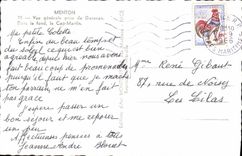 CPM Menton Vue generale prise de Garavan Dans le fond le Cap Martin