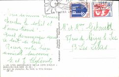 MODERN CARD Beaulieu on Sea the marina the Greek villa