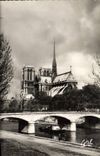CPM Paris Vue Sur Notre Dame et le Pont de l'archeveche