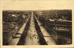CPA Paris Avenue des Champs Elysees