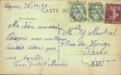 VINTAGE POSTCARD Tours Basilica St Martin and Tour Charlemagne last vestige of the abbey St Martin