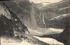 VINTAGE POSTCARD Gavarnie View of the Circus and the Bridge of Snow