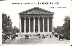 VINTAGE POSTCARD Paris the Madeleine Publicity Department stores of Samaritaine