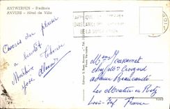 POSTAL MODERNA ayuntamiento de Amberes