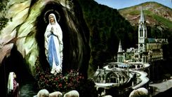 CPM Lourdes La basilique et l'apparition 