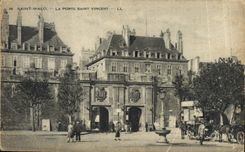 CPA Saint Malo La Porte Saint Vincent Attelage Cheval