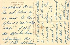 VINTAGE POSTCARD Quimper the Frontier runner of Odet Boat Folklore