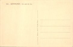 POSTAL Gerardmer de la VENDIMIA una esquina del lago