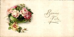 CPA Fantaisie Fleurs Bonne Fete