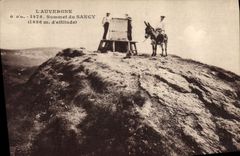 VINTAGE POSTCARD Auvergne Summit of Sancy Ass Mule