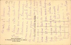 VINTAGE POSTCARD the Pyrenees the Descent of the Collar D' Aspin on Arreau the Horseshoe