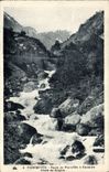 VINTAGE POSTCARD Pierrefitte Route of Pierrefitte has Cauterets Chute of Calypso