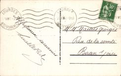 VINTAGE POSTCARD Pierrefitte Route of Pierrefitte has Cauterets Chute of Calypso