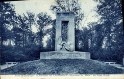 Claro de la POSTAL de la VENDIMIA del monumento del armisticio del taladro de la mañana del águila de Compiegne Militaria