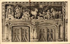 Castillo suave de Francia de la POSTAL de la VENDIMIA del detalle de Amboise de la puerta de la cámara acorazada Huberto Saint