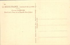 Castillo suave de Francia de la POSTAL de la VENDIMIA del detalle de Amboise de la puerta de la cámara acorazada Huberto Saint