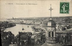 VINTAGE POSTCARD Dieppe Panorama taken of Jacques Saint