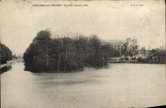 VINTAGE POSTCARD Trawl-nets On the Marne Seen of the Canal the island