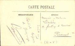 VINTAGE POSTCARD Guingamp the Fountain of the Century Places Center