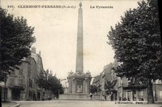 VINTAGE POSTCARD Clermont Ferrand the Pyramid Store of iron