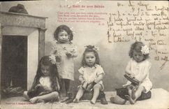 VINTAGE POSTCARD Christmas of our Babies Children