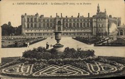 CPA Saint Germain en Laye Le Chateau vu du Parterre