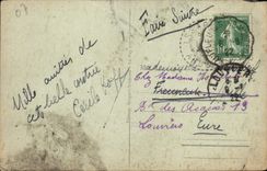 POSTAL de la VENDIMIA la opinión de Issarles del lago tomada del jugo Ramenou