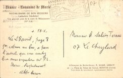 Opinión de la ayuda de Notre Dame De Bon Lablachere de la POSTAL de la VENDIMIA tomada del camino de Maisonneuve