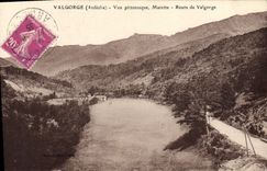 VINTAGE POSTCARD Valgorge Seen Picturesque Marette Road of Valgorge