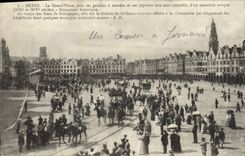 CPA Arras La Grand Place avec ses Galeries