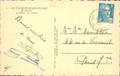 VINTAGE POSTCARD Touquet Paris Beach the Town hall