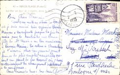 MODERN CARD Berck Beach Sea One Day of storm in bay of Authie