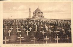 VINTAGE POSTCARD Notre Dame De Lorette Panoramic View of the National Cemetery