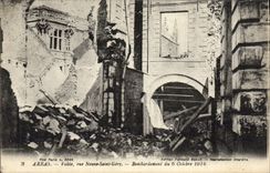 CPA Arras Voute rue Neuve Saint Gery Bombardement du 6 octobre 1914 Militaria 