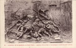 La colección de la POSTAL de la VENDIMIA de la basílica del arco de madera del d de Chenu Jeanne tomado tiene Compiegne