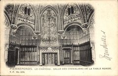 VINTAGE POSTCARD Pierrefonds the Castle Room Of the Knights of the Roundtable